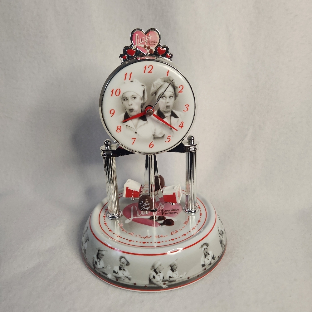 "I Love Lucy" Anniversary Clock Features Rotating Pendulums, A Porcelain Base